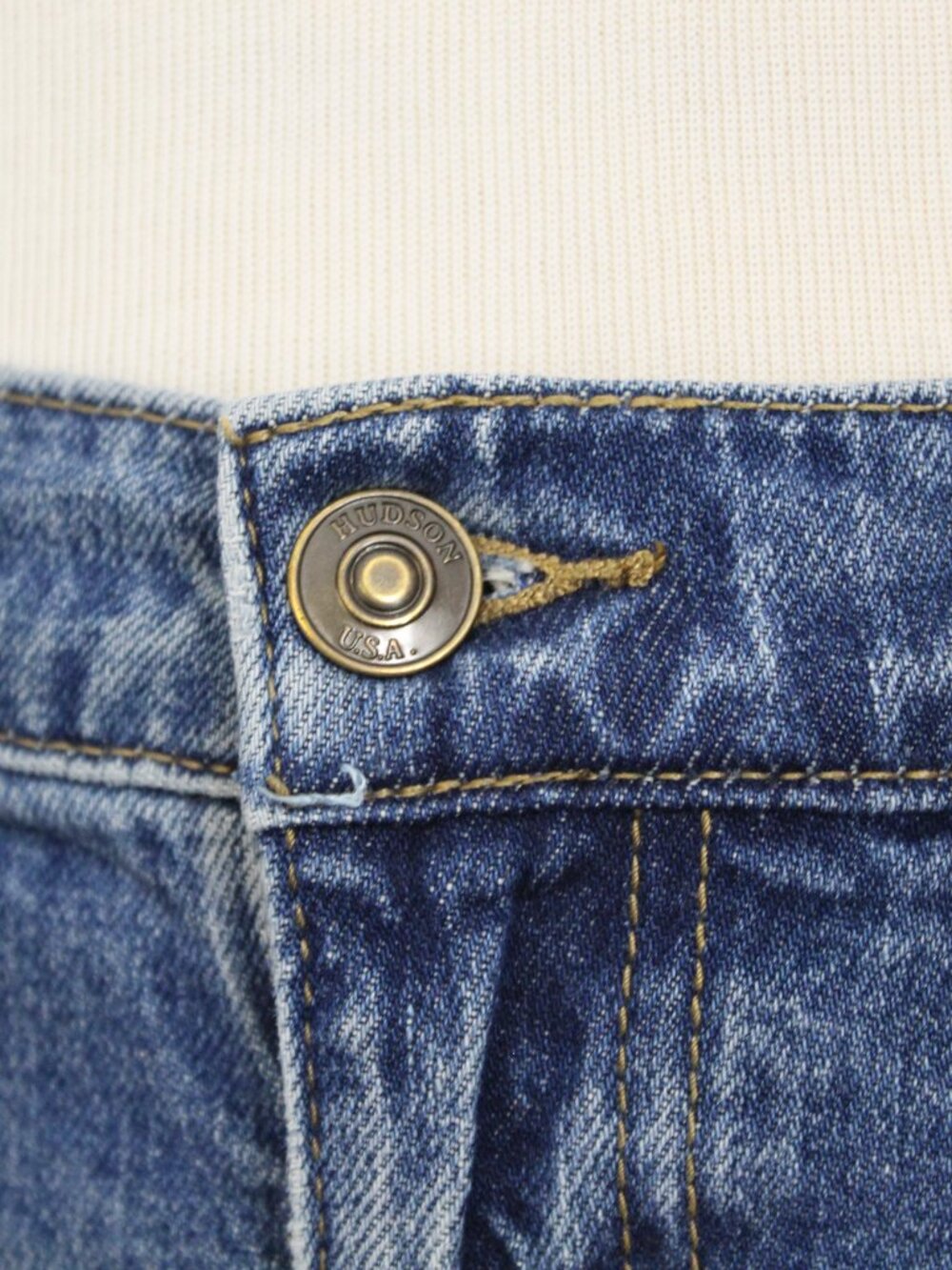 Hudson Gracie Denim Shorts 26 Mid Rise Raw Hem Cutoff Medium Wash Summer - Picture 2 of 12